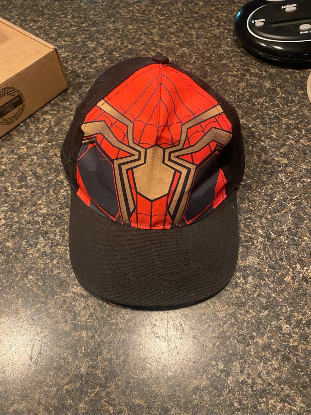 Spider-Man Inspired Red and Gold Cap